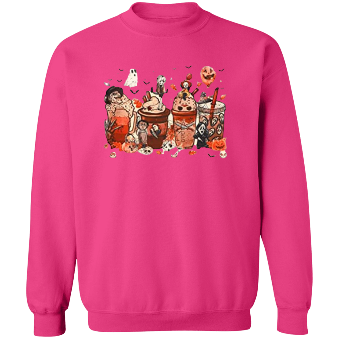 Crewneck Pullover Sweatshirt: HALLOWEEN COFFEE SWEATSHIRT