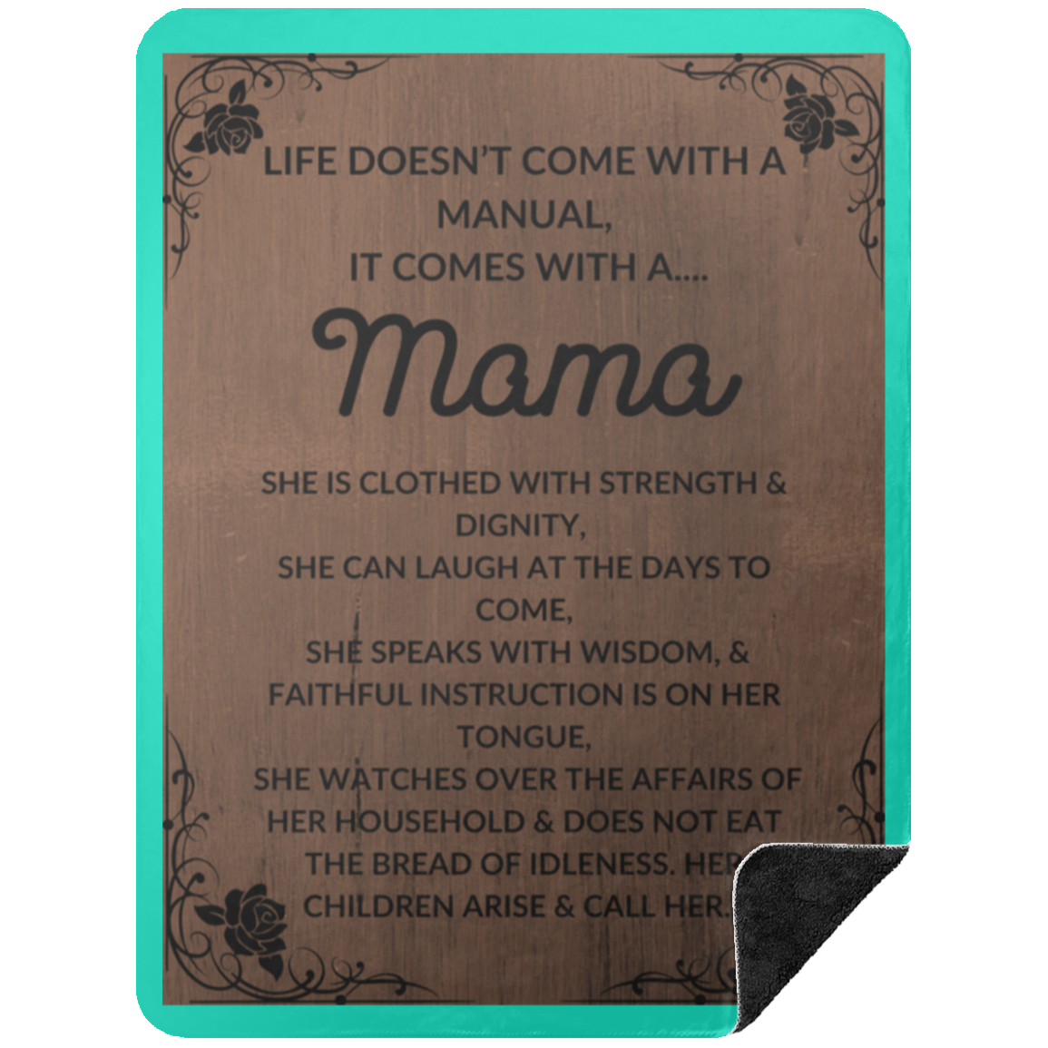 Premium Black Sherpa Blanket 60x80: LIFE DOESN’T COME WITH A MANUAL, IT COMES WITH A....
