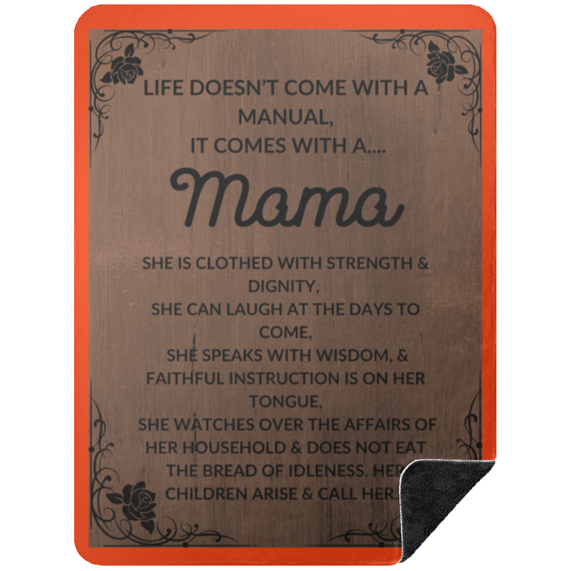 Premium Black Sherpa Blanket 60x80: LIFE DOESN’T COME WITH A MANUAL, IT COMES WITH A....