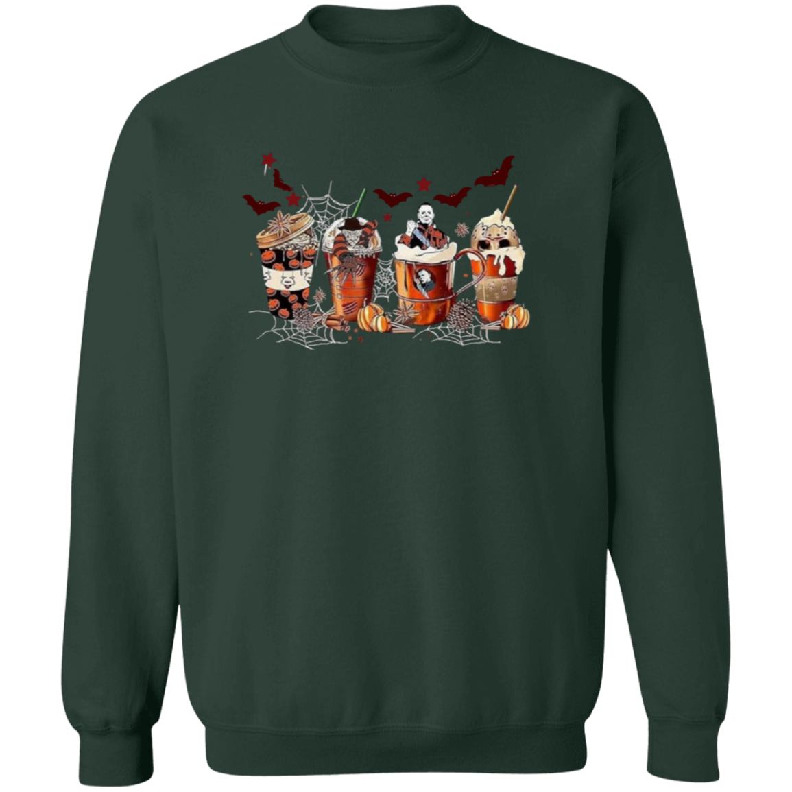 Crewneck Pullover Sweatshirt: HALLOWEEN COFFEE SWEATSHIRT
