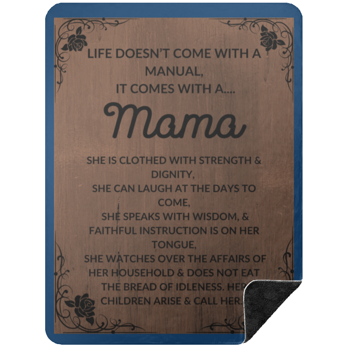 Premium Black Sherpa Blanket 60x80: LIFE DOESN’T COME WITH A MANUAL, IT COMES WITH A....