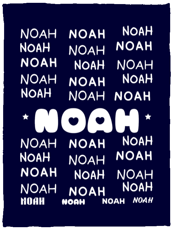 Plush Fleece Blanket - 30x40: NOAH