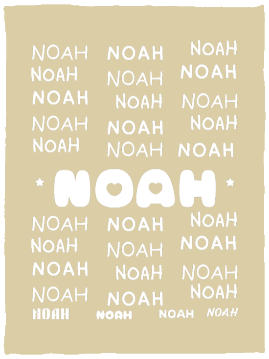Plush Fleece Blanket - 30x40: NOAH