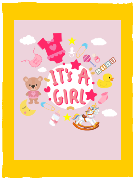 Plush Fleece Blanket - 30x40: IT'S A GIRL