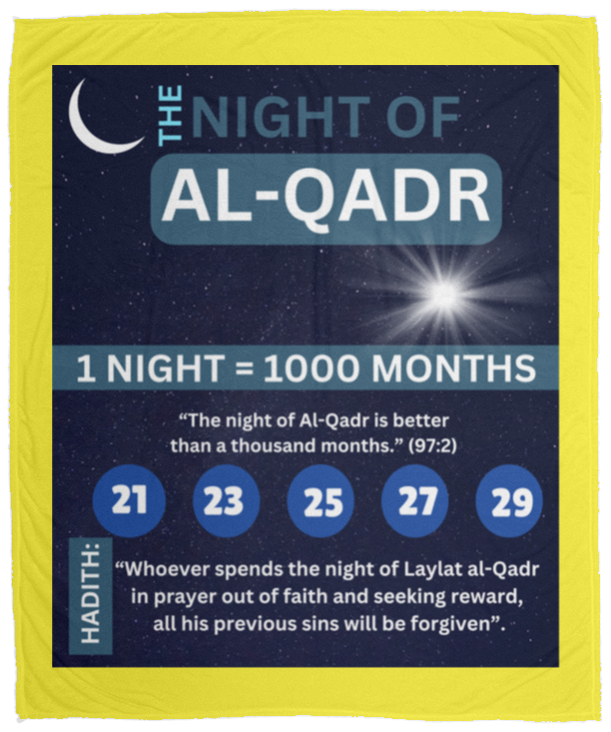 Plush Fleece Blanket - 50x60: LAYLAT AL-QADR BLANKET