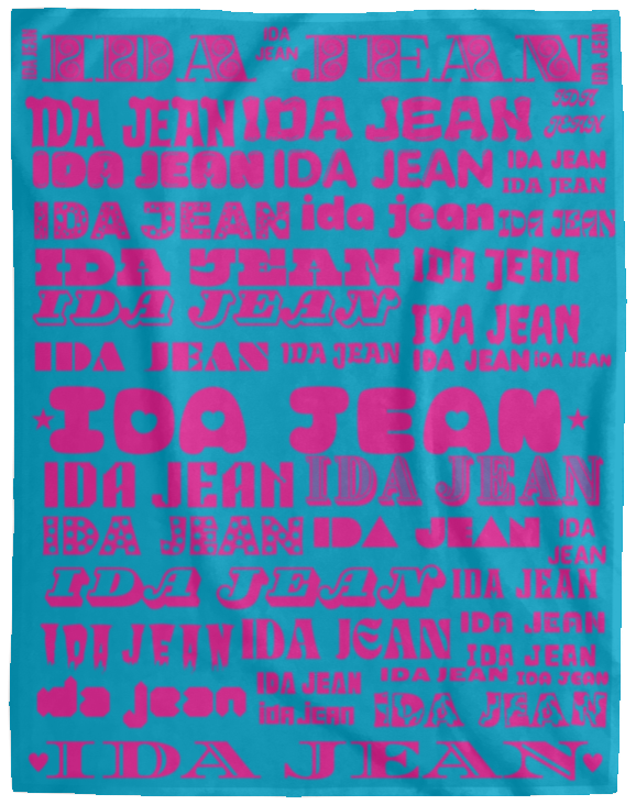 Plush Fleece Blanket - 60x80: IDA JEAN NAME BLANKET
