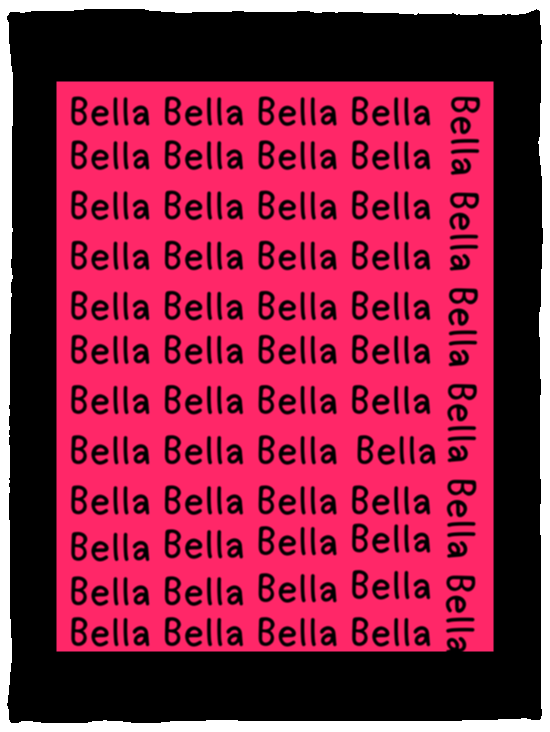 Plush Fleece Blanket - 30x40: NAME BLANKET "BELLA"