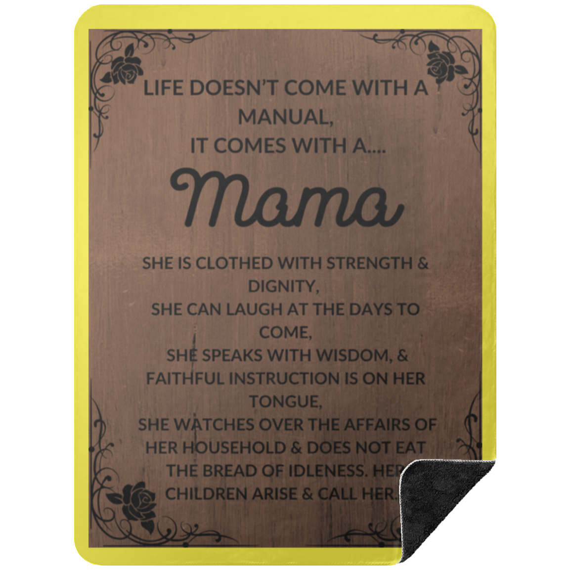 Premium Black Sherpa Blanket 60x80: LIFE DOESN’T COME WITH A MANUAL, IT COMES WITH A....
