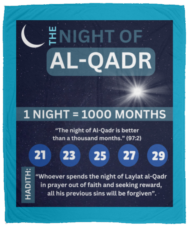 Plush Fleece Blanket - 50x60: LAYLAT AL-QADR BLANKET