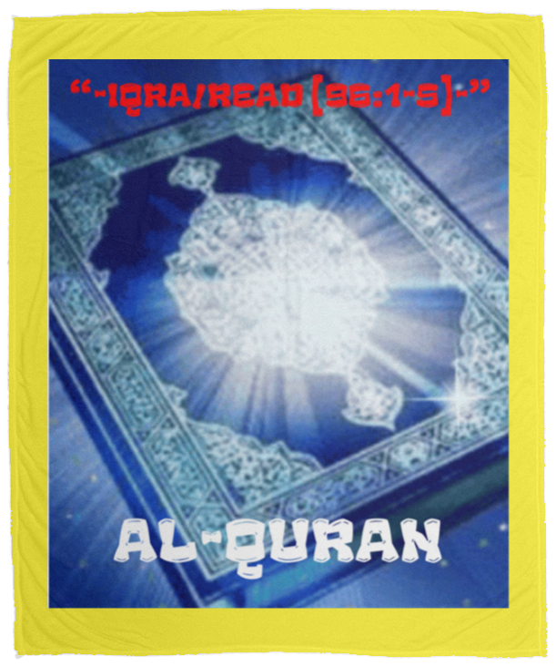 Plush Fleece Blanket - 50x60: IQRA/READ 96:1-5 AL-QURAN BLANKET