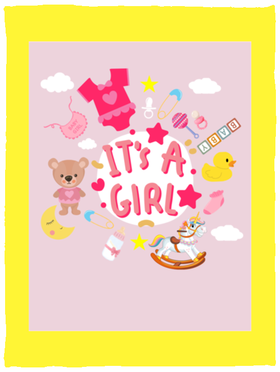 Plush Fleece Blanket - 30x40: IT'S A GIRL