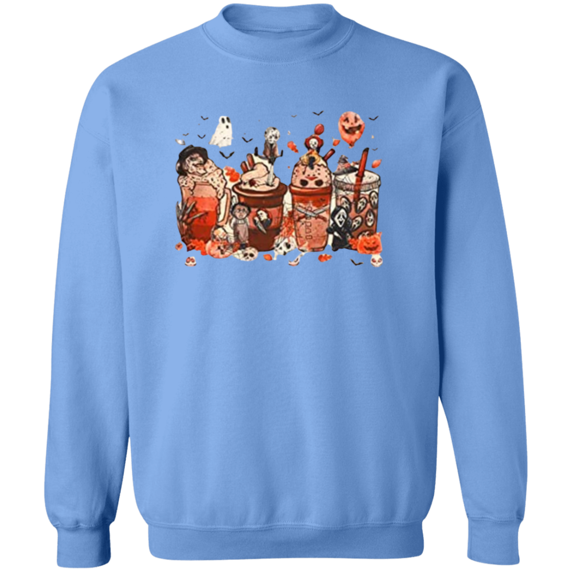 Crewneck Pullover Sweatshirt: HALLOWEEN COFFEE SWEATSHIRT