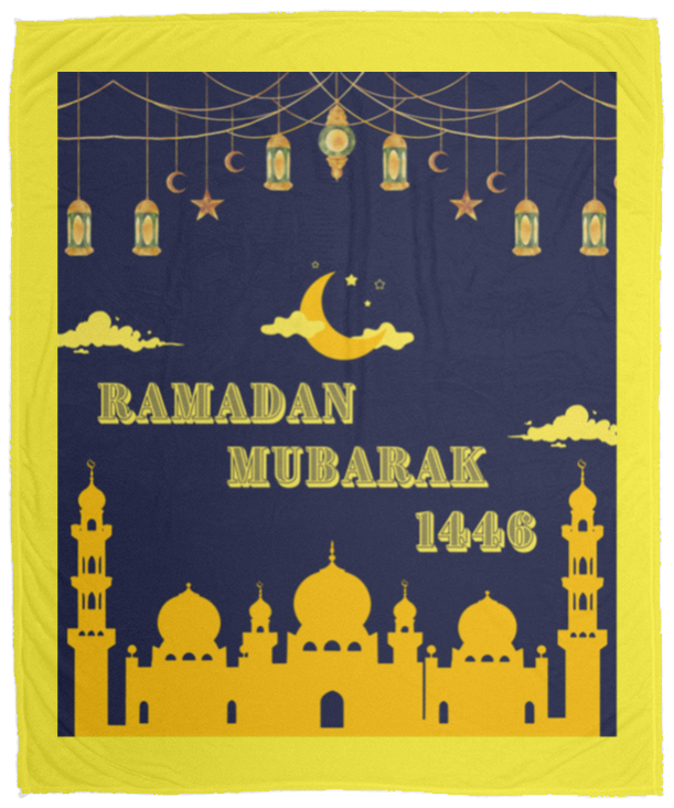 Plush Fleece Blanket - 50x60: RAMADAN MUBARAK 1446 BLANKET