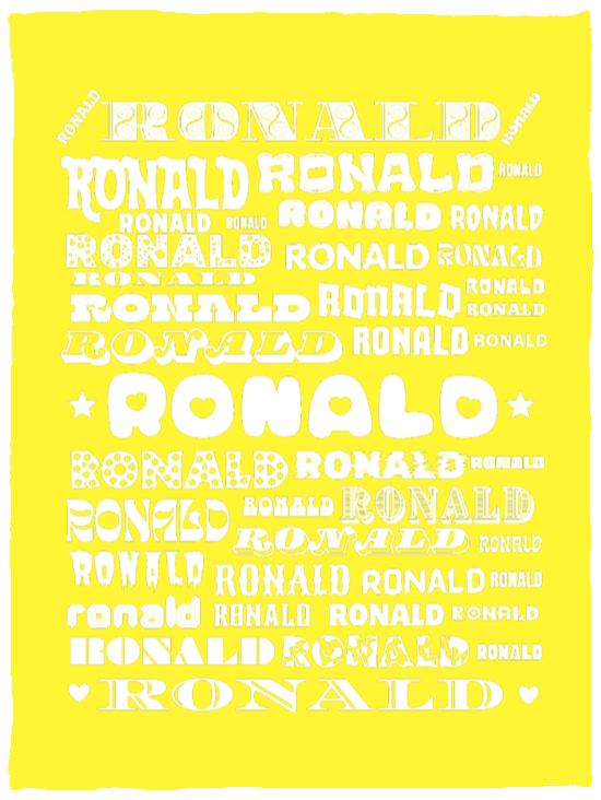 Plush Fleece Blanket - 30x40: RONALD