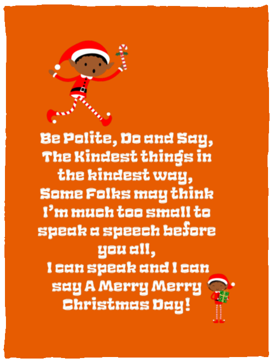 Plush Fleece Blanket - 30x40: ELF JAMES’S CHRISTMAS BLANKET BE POLITE, DO AND SAY, THE KINDEST THINGS,...
