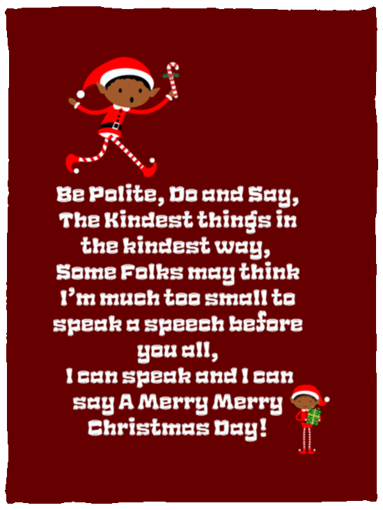 Plush Fleece Blanket - 30x40: ELF JAMES’S CHRISTMAS BLANKET BE POLITE, DO AND SAY, THE KINDEST THINGS,...