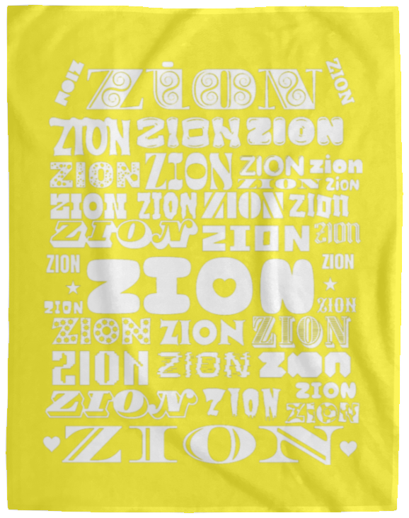 Plush Fleece Blanket - 60x80: ZION NAME BLANKET
