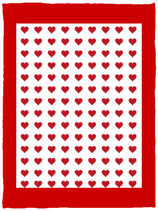 Plush Fleece Blanket - 30x40: HEARTS