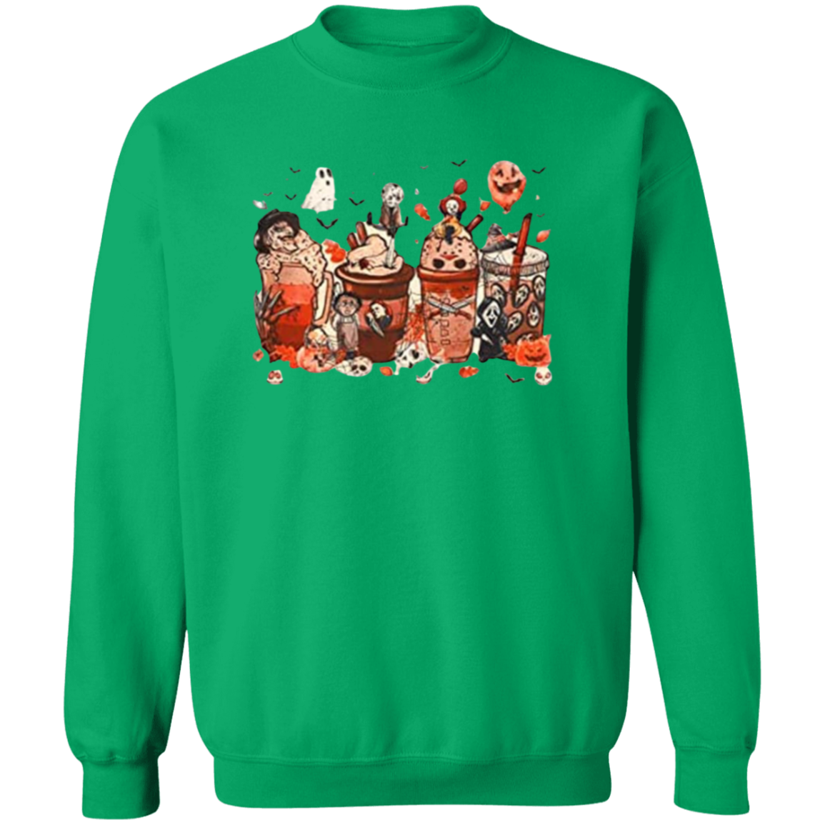 Crewneck Pullover Sweatshirt: HALLOWEEN COFFEE SWEATSHIRT