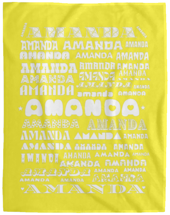 Plush Fleece Blanket - 60x80: AMANDA NAME BLANKET