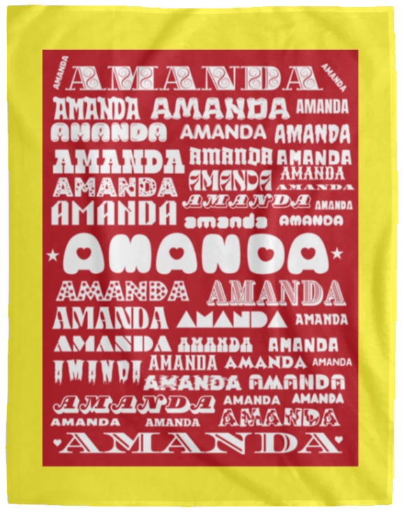 Plush Fleece Blanket - 60x80: AMANDA NAME BLANKET