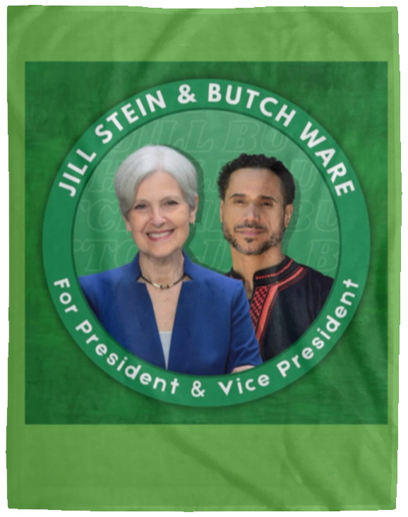 Plush Fleece Blanket - 60x80: JILL STEIN & BUTCH WARE PRESIDENTIAL BLANKET