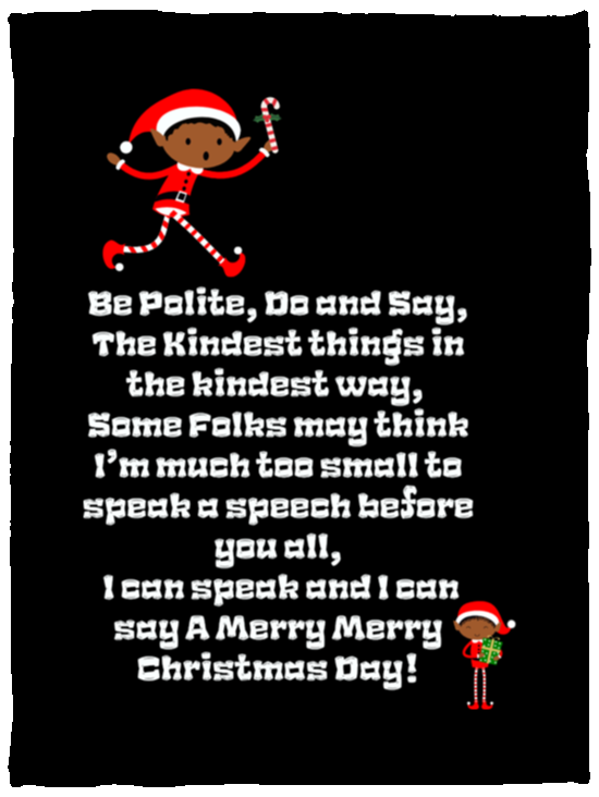 Plush Fleece Blanket - 30x40: ELF JAMES’S CHRISTMAS BLANKET BE POLITE, DO AND SAY, THE KINDEST THINGS,...