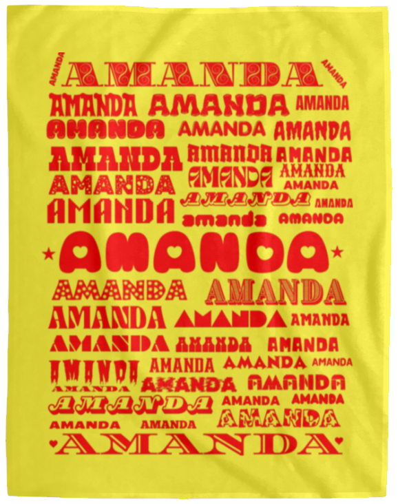 Plush Fleece Blanket - 60x80: AMANDA NAME BLANKET