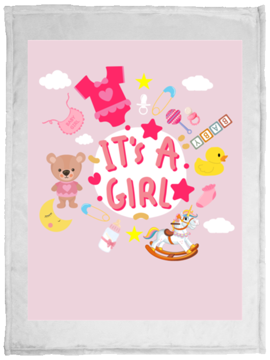 Plush Fleece Blanket - 30x40: IT'S A GIRL