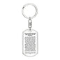 Dog Tag with Swivel Keychain: INVOCATION/PRAYER/DU'A FOR GOING TO THE MOSQUE: O Allah, place light in my heart, and on my tongue light, and in my ears light and in my sight light,...