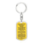 Keychain: INVOCATION FOR ENTERING A MARKET: NONE HAS THE RIGHT TO BE WORSHIPPED BUT ALLAH ALONE, WHO HAS NO PARTNER.