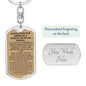 Keychain: INVOCATION FOR RIDING IN A VEHICLE OR ON AN ANIMAL: WITH THE NAME OF ALLAH. PRAISE IS TO ALLAH.