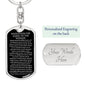 Keychain: INVOCATION FOR GOING TO THE MOSQUE: O Allah, place light in my heart, and on my tongue light, and in my ears light and in my sight light,...