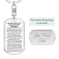 Keychain: INVOCATION FOR GOING TO THE MOSQUE: O Allah, place light in my heart, and on my tongue light, and in my ears light and in my sight light,...