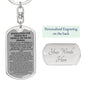 Keychain: INVOCATION FOR RIDING IN A VEHICLE OR ON AN ANIMAL: WITH THE NAME OF ALLAH. PRAISE IS TO ALLAH.