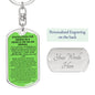 Keychain: INVOCATION FOR RIDING IN A VEHICLE OR ON AN ANIMAL: WITH THE NAME OF ALLAH. PRAISE IS TO ALLAH.