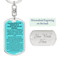 Keychain: INVOCATION FOR RIDING IN A VEHICLE OR ON AN ANIMAL: WITH THE NAME OF ALLAH. PRAISE IS TO ALLAH.