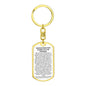 Keychain: INVOCATION FOR GOING TO THE MOSQUE: O Allah, place light in my heart, and on my tongue light, and in my ears light and in my sight light,...