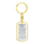 Keychain: INVOCATION FOR RIDING IN A VEHICLE OR ON AN ANIMAL: WITH THE NAME OF ALLAH. PRAISE IS TO ALLAH.