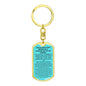 Keychain: INVOCATION FOR RIDING IN A VEHICLE OR ON AN ANIMAL: WITH THE NAME OF ALLAH. PRAISE IS TO ALLAH.