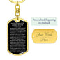 Keychain: INVOCATION FOR GOING TO THE MOSQUE: O Allah, place light in my heart, and on my tongue light, and in my ears light and in my sight light,...