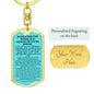 Keychain: INVOCATION FOR RIDING IN A VEHICLE OR ON AN ANIMAL: WITH THE NAME OF ALLAH. PRAISE IS TO ALLAH.