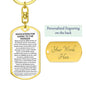 Keychain: INVOCATION FOR GOING TO THE MOSQUE: O Allah, place light in my heart, and on my tongue light, and in my ears light and in my sight light,...