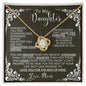 Love Knot Necklace: To My Daughter WHENEVER YOU FEEL OVERWHELMED, REMEMBER WHOSE DAUGHTER YOU ARE AND,...Love, Mom