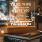 Acrylic Square Plaque: TO MY WIFE NEVER FORGET THAT I LOVE YOU IF I COULD,...YOU ARE TO ME