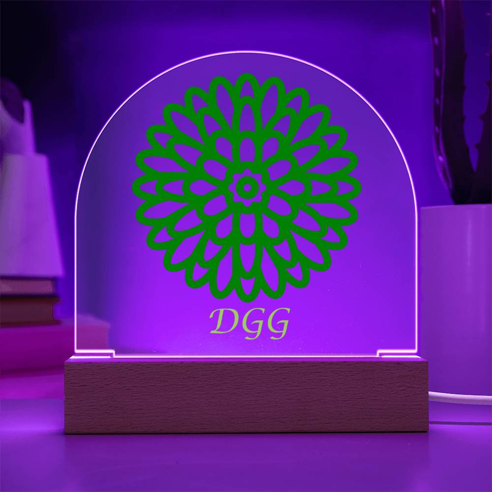Acrylic Dome Plaque: Chrysanthemum Flower DGG