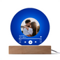 Acrylic Circle Plaque: Acrylic Circle Plaque: Acrylic Song Plaque - Anniversary Gift for Friends - Birthday Gift for Her or Him - Valentine’s Day Gift BLUE VINYL RECORD WITH PHOTO & FAVORITE YOUR SONG ALL OF ME JOHN LEGEND