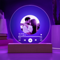 Acrylic Circle Plaque: Acrylic Circle Plaque: Acrylic Song Plaque - Anniversary Gift for Friends - Birthday Gift for Her or Him - Valentine’s Day Gift BLUE VINYL RECORD WITH PHOTO & FAVORITE YOUR SONG ALL OF ME JOHN LEGEND