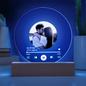 Acrylic Circle Plaque: Acrylic Circle Plaque: Acrylic Song Plaque - Anniversary Gift for Friends - Birthday Gift for Her or Him - Valentine’s Day Gift BLUE VINYL RECORD WITH PHOTO & FAVORITE YOUR SONG ALL OF ME JOHN LEGEND