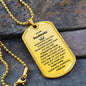 Dog Tag: TO MY SOULMATE WHENEVER YOU FEEL OVERWHELMED,...I LOVE YOU, ALWAYS & FOREVER